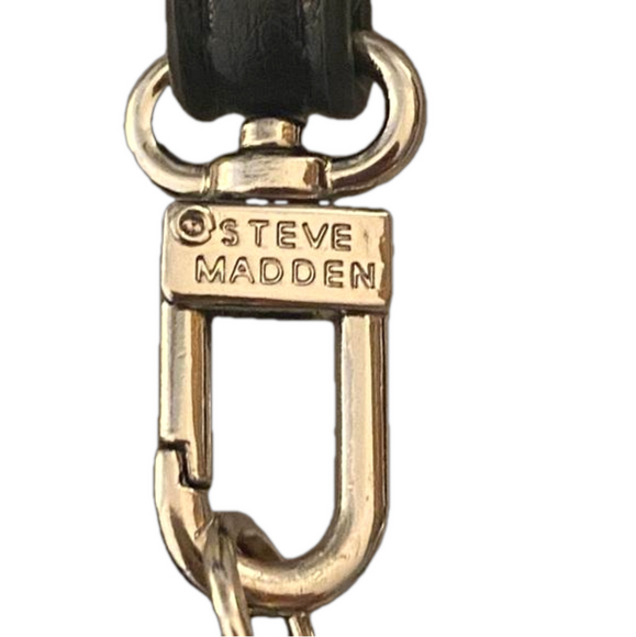 STEVE MADDEN Bmarilyn Faux-leather Chain Link Crossbody Purse black & chrome - Picture 15 of 17